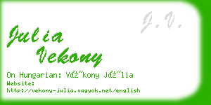 julia vekony business card